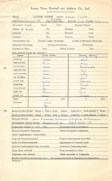 Derby County H 2.10.1954 Match Paperwork