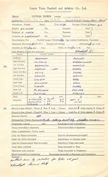 Derby County H 30.8.1961 Match Paperwork