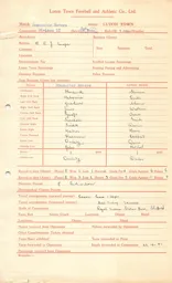 Doncaster Rovers A 20.10.1951 Match Paperwork
