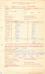 Doncaster Rovers A 28.11.1953 Match Paperwork