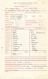 Doncaster Rovers A 3.10.1967 Match Paperwork