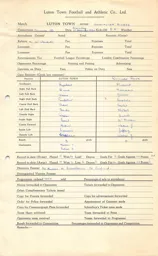 Doncaster Rovers H 11.12.1954 Match Paperwork