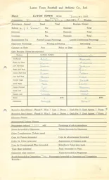 Doncaster Rovers H 13.12.1952 Match Paperwork