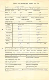 Doncaster Rovers H 3.4.1954 Match Paperwork
