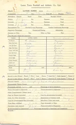 Doncaster Rovers H 6.12.1947 Match Paperwork