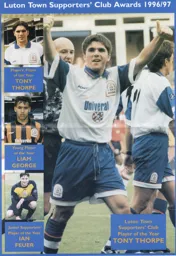 End of season awards, Two awards for Tony Thorpe, Liam George young player of the year and Ian Feuer Junior supporters' player of the year - 96-97 programme feature