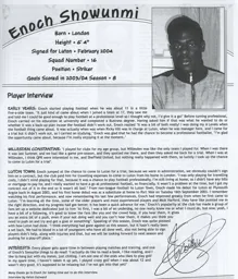Enoch Showunmi Article Supporters Club Fanzine Issue 61 2004