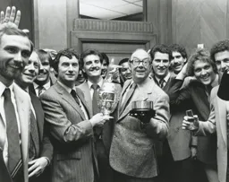 Eric Morecambe with the Champions