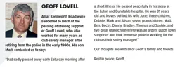 Geoff Lovell Obituary Mar 2023