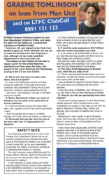 Graeme Tomlinson interview on Clubcall after signing for the Town - 95-96 programme feature