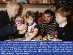 Graham Alexander and Phil Gray visit Luton & Dunstable hospital - 98:99 programme feature