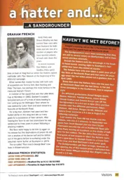 Graham French played for Luton and Southport 2013/14 Programme Article