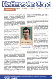 Graham French playing card - 99:00 programme feature