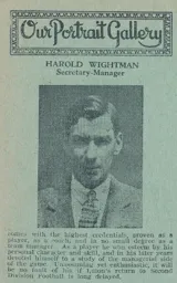 Harold Wightman Programme Photo 1931-32