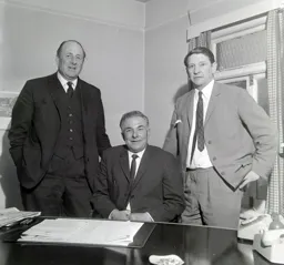 Harry Haslam Signs Watched by Stock and Len Hawkins 1969