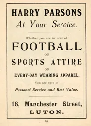 Harry Parsons Ad Luton News Handbook 1923-24