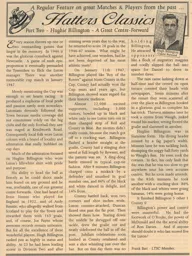 Hugh Billington Article Supporters Club Fanzine Issue 40 1999