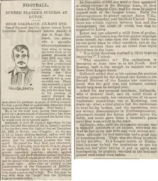 Hugh Galbraith Interview Dundee Evening Telegraph 26th Feb 1898