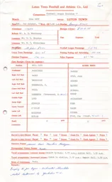 Hull City A 2.10.1971 Match Paperwork