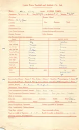 Hull City A 8.11.1952 Match Paperwork