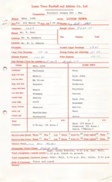 Hull City A 9.3.1974 Match Paperwork