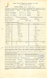 Hull City H 19.11.1949 Match Paperwork