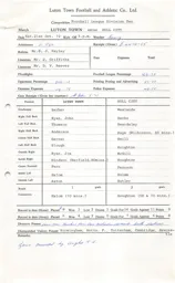 Hull City H 21.10.1972 Match Paperwork