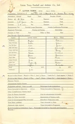 Hull City H 6.9.1950 Match Paperwork