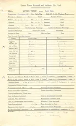 Hull City H 9.2.1952 Match Paperwork