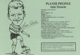 Iain Dowie Article Supporters Club Fanzine Issue 7 1990