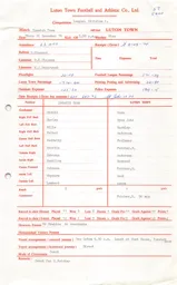 Ipswich Town A 26.12.1974 Match Paperwork