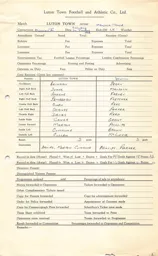 Ipswich Town H 1.1.1955 Match Paperwork