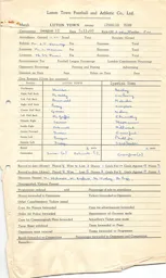 Ipswich Town H 5.11.1960 Match Paperwork