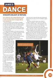 James Dance's delight! 2012:13 Programme Article