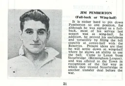 Jim Pemberton Luton News Handbook 1948-49