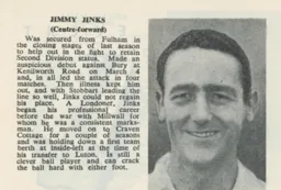 Jimmy Jinks Luton News Handbook 1950-51