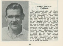 Jimmy Wilson Luton News Handbook 1950-51