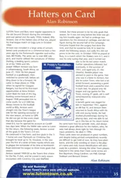 Joe Arnison card - 00:01 programme feature