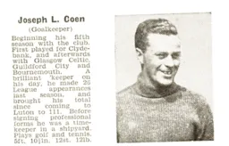 Joe Coen Luton News Handbook 1938-39