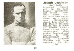 Joe Loughran Luton News Handbook 1938-39
