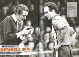 John Aston going in the book vs Leeds March 1975 - 2012:13 Programme Article