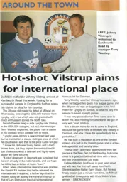 Johnny Vilstrup aims for the Denmark squad! - 95-96 programme feature