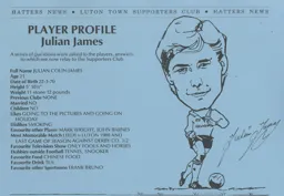 Julian James Article Supporters Club Fanzine Issue 9 1991