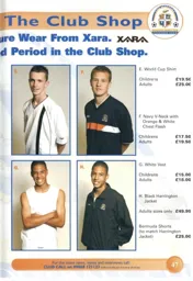 Kevin Foley, James Osborn and Curtis Davies showing off the club threads 02-03 programme feature