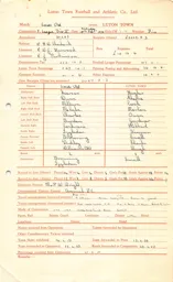 Leeds United A 18.2.1950 Match Paperwork