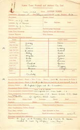 Leeds United A 28.8.1948 Match Paperwork