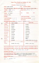 Leeds United A 7.9.1974 Match Paperwork