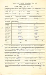 Leeds United H 1.10.1949 Match Paperwork