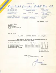 Leeds United H 10.1.1959 Match Paperwork & Correspondence_Part2