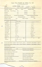 Leeds United H 26.12.1952 Match Paperwork